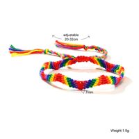 Fashion Rainbow Bow Knot Cord Knitting Women's Bracelets sku image 8