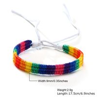 Fashion Rainbow Bow Knot Cord Knitting Women's Bracelets sku image 2