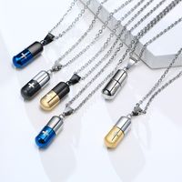 Fashion Geometric Pill Titanium Steel Necklace Plating Stainless Steel Necklaces main image 1