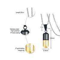 Fashion Geometric Pill Titanium Steel Necklace Plating Stainless Steel Necklaces main image 2
