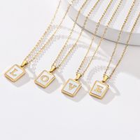 Modern Style Geometric Letter Titanium Steel Pendant Necklace Plating Stainless Steel Necklaces main image 1
