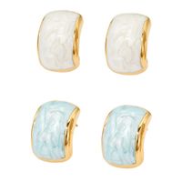 Fashion Solid Color Stainless Steel Ear Studs Enamel Stainless Steel Earrings main image 2