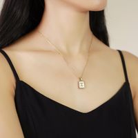 Modern Style Geometric Letter Titanium Steel Pendant Necklace Plating Stainless Steel Necklaces main image 3