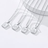 Modern Style Geometric Letter Titanium Steel Pendant Necklace Plating Stainless Steel Necklaces main image 2