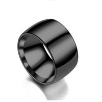 European And American Fashion Titanium Steel Men's Ring Wide Stainless Steel Glossy Ring Cross-border Hot Sale Ornament Wholesale sku image 10