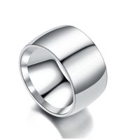 European And American Fashion Titanium Steel Men's Ring Wide Stainless Steel Glossy Ring Cross-border Hot Sale Ornament Wholesale sku image 2