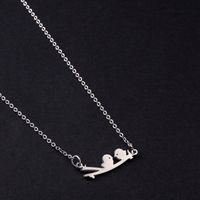 Einfacher Stil Vogel Rostfreier Stahl Halskette Mit Anhänger Irregulär Edelstahl Halsketten 1 Stück main image 3