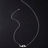 Einfacher Stil Vogel Rostfreier Stahl Halskette Mit Anhänger Irregulär Edelstahl Halsketten 1 Stück main image 4