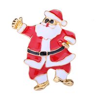 Cute Christmas Hat Christmas Tree Santa Claus Alloy Inlay Rhinestones Unisex Brooches main image 4