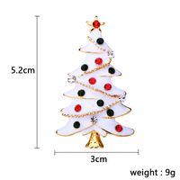 Cute Christmas Hat Christmas Tree Santa Claus Alloy Inlay Rhinestones Unisex Brooches sku image 5