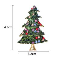 Cute Christmas Hat Christmas Tree Santa Claus Alloy Inlay Rhinestones Unisex Brooches sku image 6