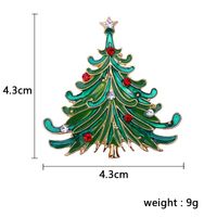 Cute Christmas Hat Christmas Tree Santa Claus Alloy Inlay Rhinestones Unisex Brooches sku image 7
