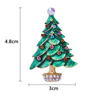 Cute Christmas Hat Christmas Tree Santa Claus Alloy Inlay Rhinestones Unisex Brooches sku image 9