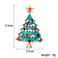 Cute Christmas Hat Christmas Tree Santa Claus Alloy Inlay Rhinestones Unisex Brooches sku image 10