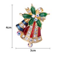 Cute Christmas Hat Christmas Tree Santa Claus Alloy Inlay Rhinestones Unisex Brooches sku image 21