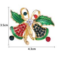 Cute Christmas Hat Christmas Tree Santa Claus Alloy Inlay Rhinestones Unisex Brooches sku image 22