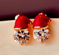 Fashion Snowman Alloy Inlay Rhinestones Women's Earrings Ear Studs 1 Pair main image 1