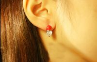 Fashion Snowman Alloy Inlay Rhinestones Women's Earrings Ear Studs 1 Pair main image 3