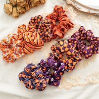 Fashion Pumpkin Heart Shape Flannel Printing Hair Tie main image 5