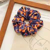 Fashion Pumpkin Heart Shape Flannel Printing Hair Tie sku image 10
