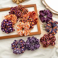Fashion Pumpkin Heart Shape Flannel Printing Hair Tie main image 6