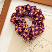 Fashion Pumpkin Heart Shape Flannel Printing Hair Tie sku image 4