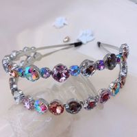 Women'S Fashion Round Iron Inlay Artificial Crystal Hair Band sku image 1