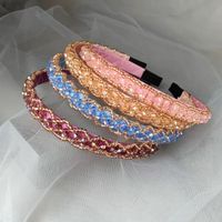 Fashion Solid Color Cloth Beaded Hair Band main image 2