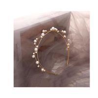 Simple Style Geometric Alloy Pearl Hair Band main image 3