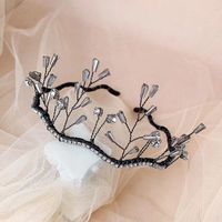 Women'S Fairy Style Solid Color Iron Inlay Artificial Crystal Hair Band main image 4