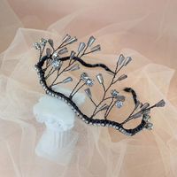Women'S Fairy Style Solid Color Iron Inlay Artificial Crystal Hair Band main image 1