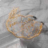 Women'S Fashion Solid Color Iron Inlay Artificial Crystal Hair Band sku image 4