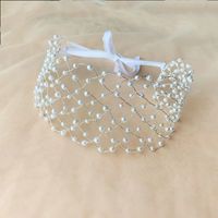 Women'S Fashion Solid Color Iron Pearl Hair Band main image 1