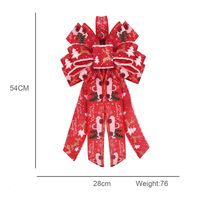 Christmas Fashion Bow Knot Cloth Flocking Fine Linen Party Hanging Ornaments sku image 5