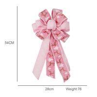 Christmas Fashion Bow Knot Cloth Flocking Fine Linen Party Hanging Ornaments sku image 4