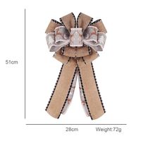 Christmas Fashion Bow Knot Cloth Flocking Fine Linen Party Hanging Ornaments sku image 3