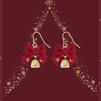 1 Paire Style Simple Cloche Noeud Papillon Alliage Crochet D'oreille sku image 1