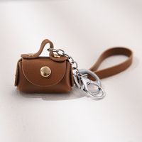 Unisex Solid Color Pu Leather Hook Loop Coin Purses sku image 3