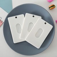 Unisex Solid Color Plastic Open Card Holders main image 2
