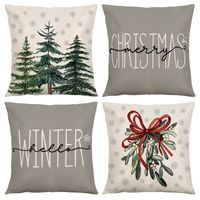Fashion Christmas Tree Letter Linen Pillow Cases main image 2
