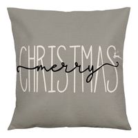 Fashion Christmas Tree Letter Linen Pillow Cases sku image 3