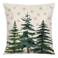 Fashion Christmas Tree Letter Linen Pillow Cases sku image 4