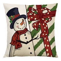 Retro Snowman Linen Pillow Cases sku image 1