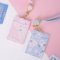 Unisex Flower Pu Leather Open Card Holders main image 1