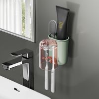Simple Style Solid Color Plastic Toothbrush Holder sku image 5