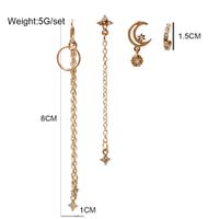 Simple Style Star Moon Alloy Tassel Plating Rhinestones Women's Drop Earrings 4 Piece Set main image 2