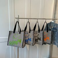 Women's Medium All Seasons Oxford Cloth Letter Plaid Fashion Square Zipper Tote Bag main image 1