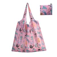 Cute Pastoral Flower Polyester Composite Needle Punched Cotton Shopping Bags sku image 14