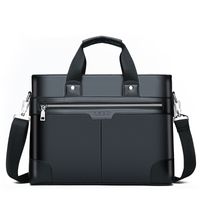 Men's Business Solid Color Pu Leather Briefcases main image 3