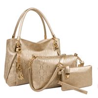 Women's Medium Summer Pu Leather Vintage Style Bag Sets sku image 3
